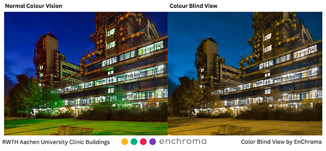 Artifact laver mad elektrode EnChroma Lends its Glasses to Color Blind Students at RWTH Aachen University