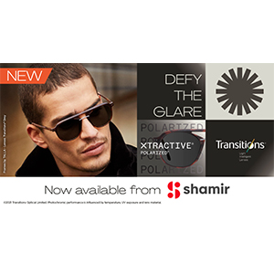 VM - Transitions XTRActive Polarized Now Available in Shamir Lens Designs